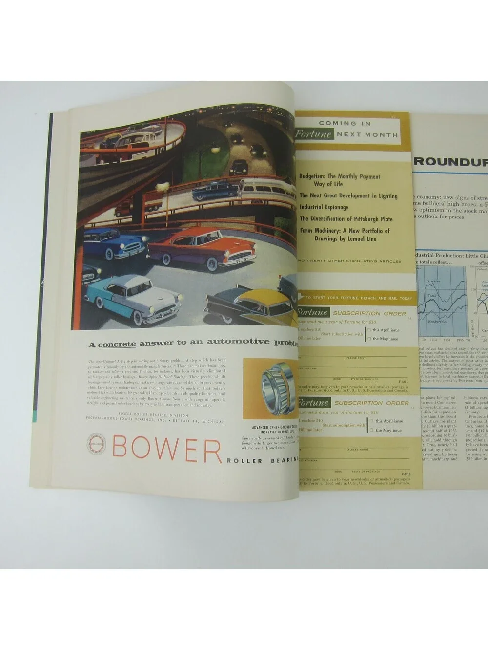 Vintage FORTUNE Magazine April 1956 Buick Lincoln Oldsmobile Chrysler Ford Ads